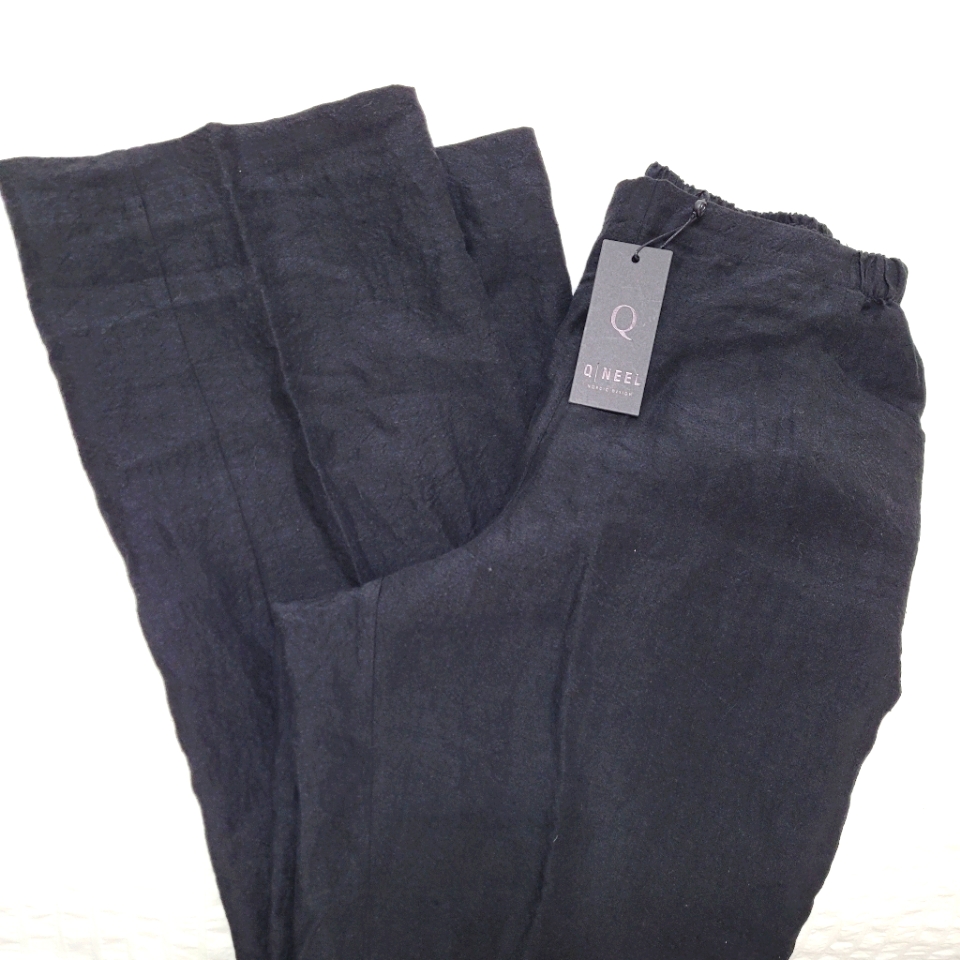 Q Neel Black Linen Trousers Size 16
